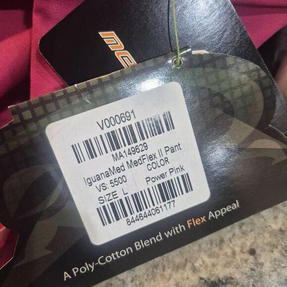 Iguana Med Women's Power Pink Poly/Cotton/Spandex Flare Leg Scrub Pants NEW NWT - Picture 14 of 15